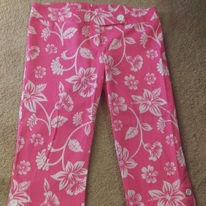 Wearever Pink Floral Capri's 7
